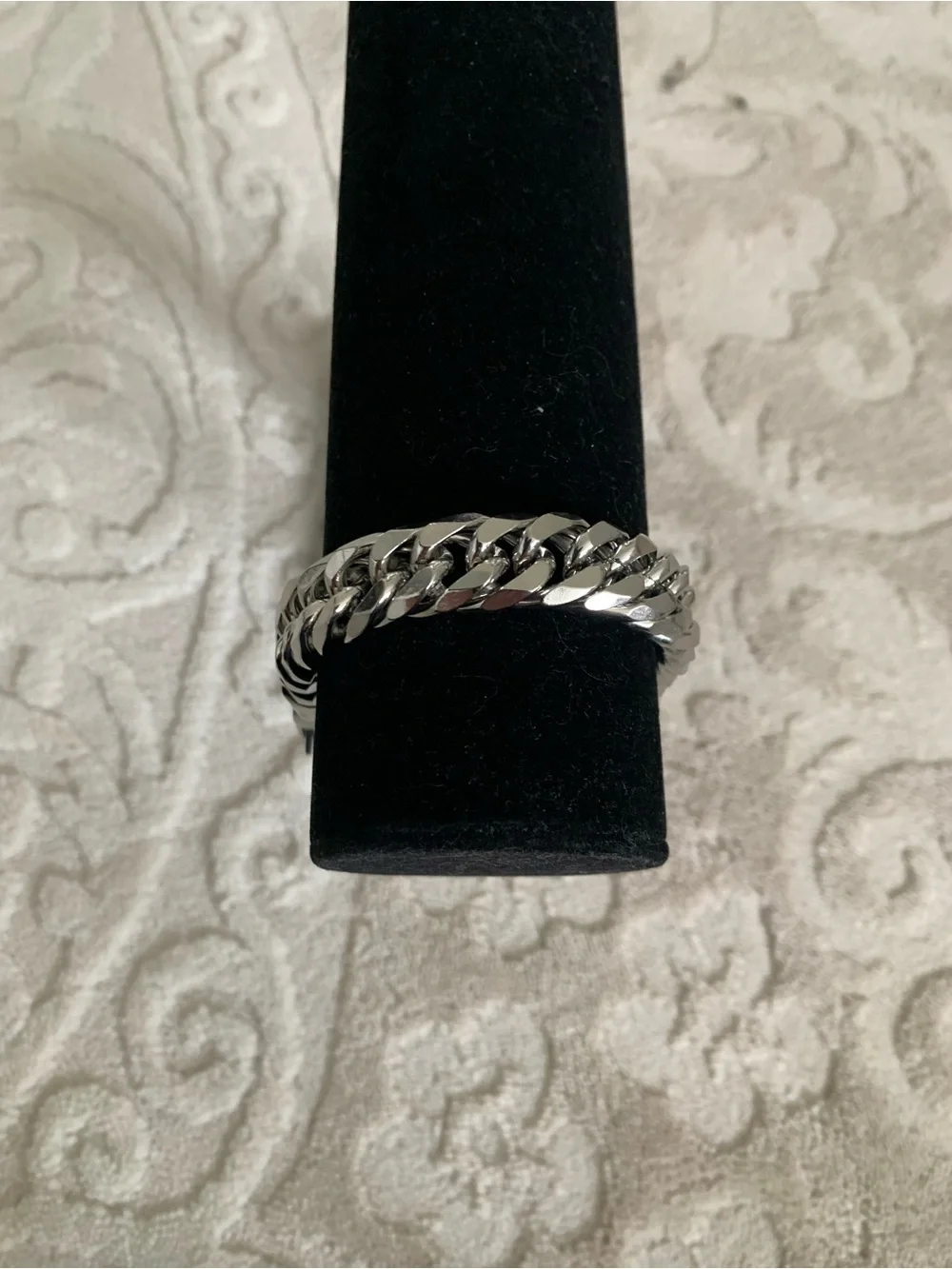 Men's Silver Curb Chain Bracelet - Sleek Stainless Style